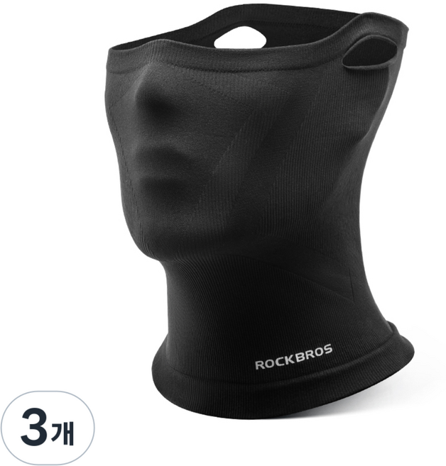 락브로스 자전거 넥게이터 니트형 바라클라바 방풍11250009, 블랙, 3개
