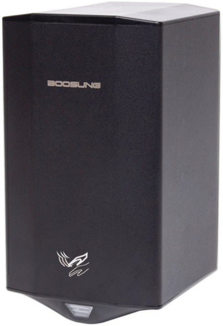 부성핫슈 핸드드라이어 강풍 저소음 초고속 건조 업소용 손건조기 BSHD-2807, 블랙