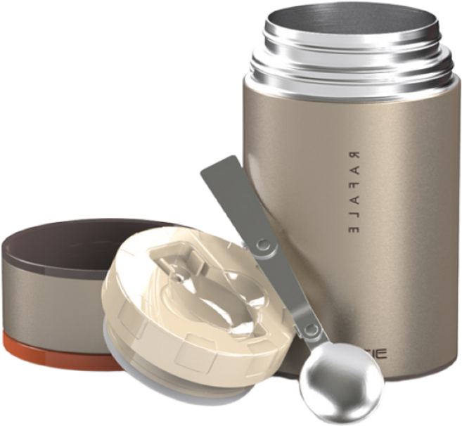 키친아트 골드메탈 보온죽통 430/800ml 보온도시락 이유식 수능 직장인 죽통도시락, 800ml, 1개