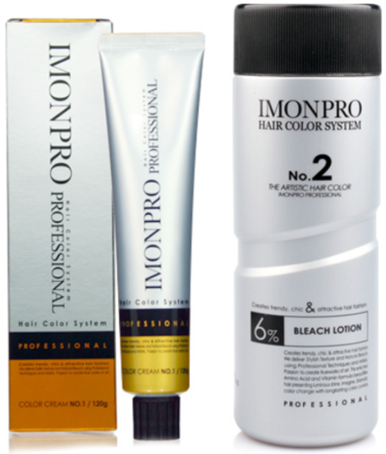 아이몬 헤어컬러 120g 산화제 800ml(1제6개당 2제1병), 밝은카키빛갈색, 1개