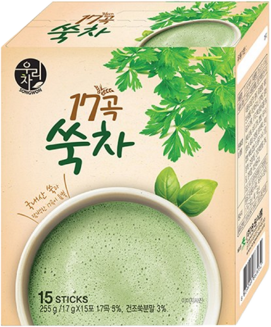 송원 17곡 쑥차, 17g, 15개입, 1개