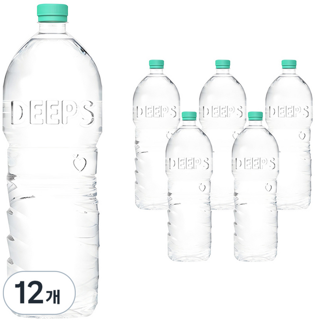 딥스 에코그린 무라벨 먹는해양심층수, 2L, 12개