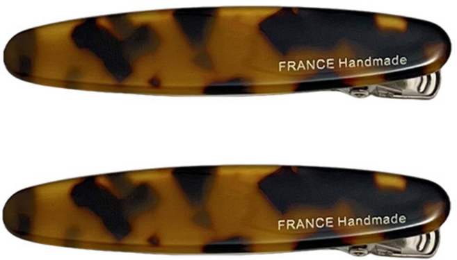 2개 세트 프렌치 작은 사이드 클립 일자 클립 프랑스식 심플 오리 주둥이 클립 꼭대기 클립 앞머리 클립 잔머리 고정하다 France Handmade