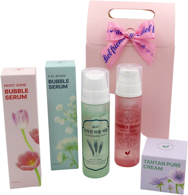 디엘프렌즈 기초박스, 1개, 버블세럼 속깊은 + 크림 + 마스크팩 5매