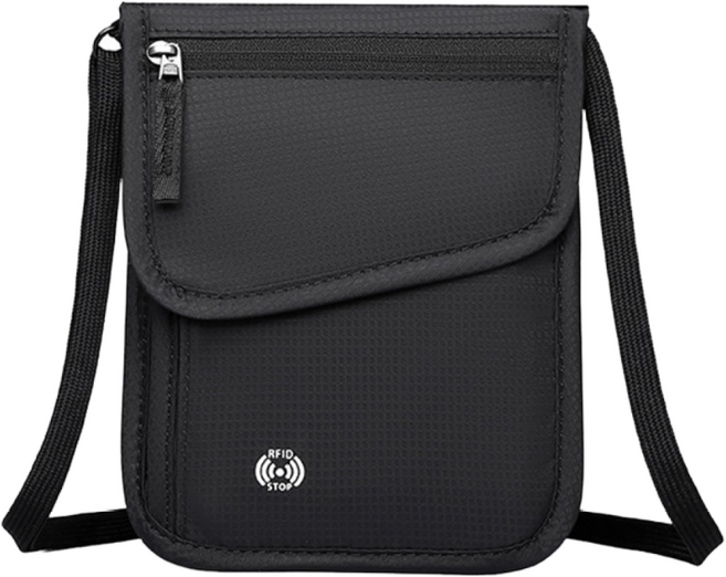 파크라이프 RFID차단 안티스키밍 미니 크로스백 목걸이형 여권 케이스