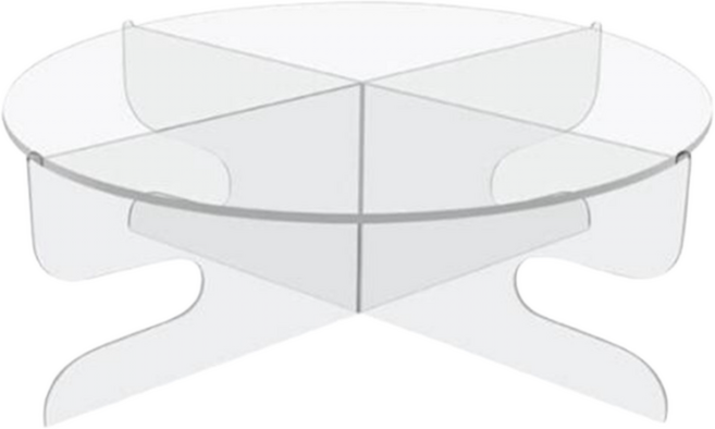아크릴 라운드 디저트 디스플레이 이젤 케이크 오거나이저 홀더 파티 용품 투명 완제품 20x8cm