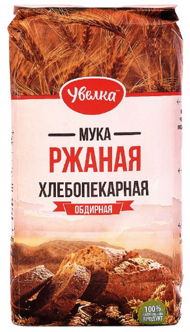 "UVELKA" 유벨카 러시아 대표 호밀가루, 1개, 1.9kg