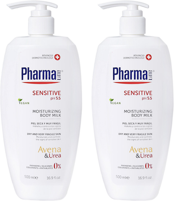 우레아 10% 파마라인 바디밀크 끈적임없는 악건성 바디로션 약산성 고보습 닭살 모공각화증 피부가려움증 대용량 등드름 등로션, 2개, 500ml