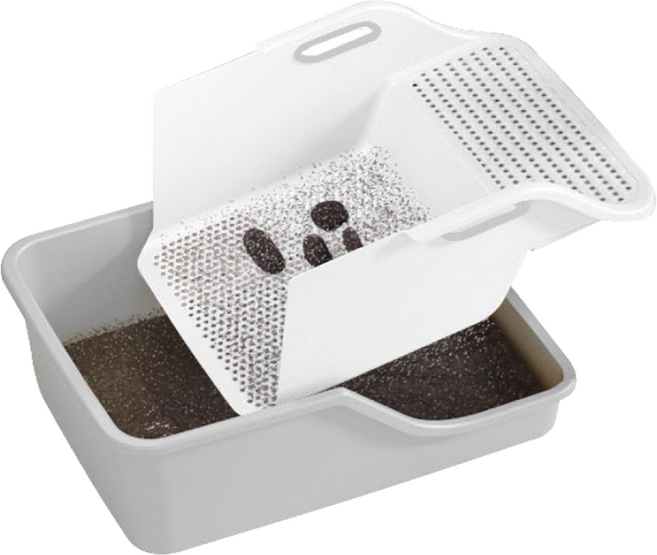 딩동펫 프리미엄 슬라이드 고양이 화장실, 그레이, 1개