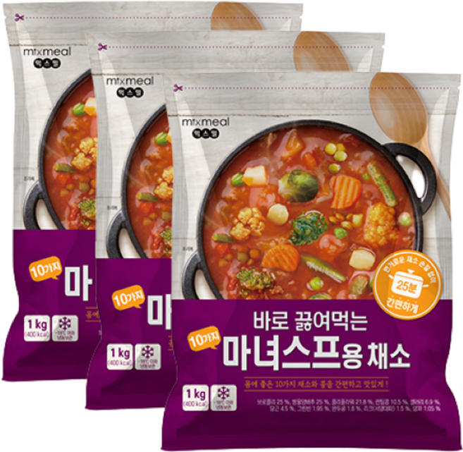 믹스밀 바로 끓여먹는 마녀스프용 채소, 3개