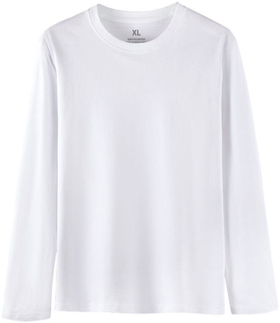 1+1+1 에이커즈 30수 무지 긴팔 티셔츠 기본 라운드 면티 흰티