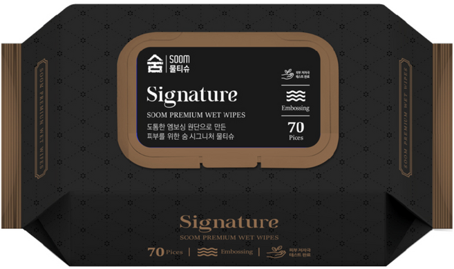 숨 시그니처 물티슈, 70매, 1개