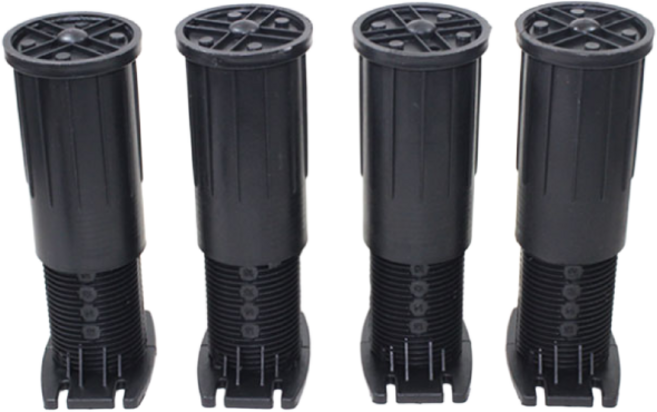 가구가구또가구 씽크조절발 피스형 4개 싱크대다리, 블랙