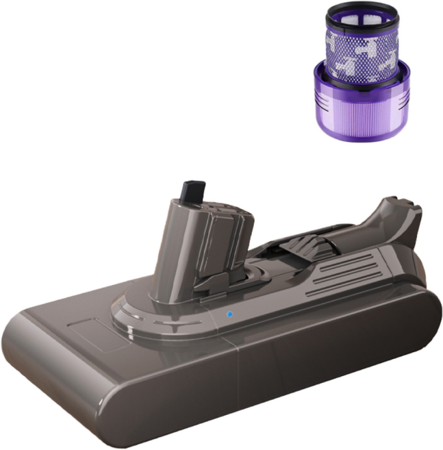 DAGUHAE 호환 다이슨 청소기 배터리 V11 SV15 4000mah 교체용 대용량 배터리 (필터 증정), 1개