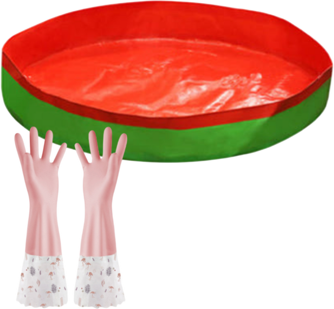 파밍굿즈 김장매트 국산 무봉제 다용도 배추 절임용 매트 고무장갑 세트, 1개