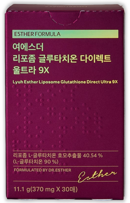 에스더포뮬러 여에스더 리포좀 글루타치온 다이렉트 울트라 9X, 1개, 30회분