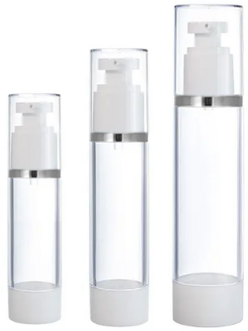 실버 라인 진공 에어리스 에센스 용기 50ml, 2개, 투명