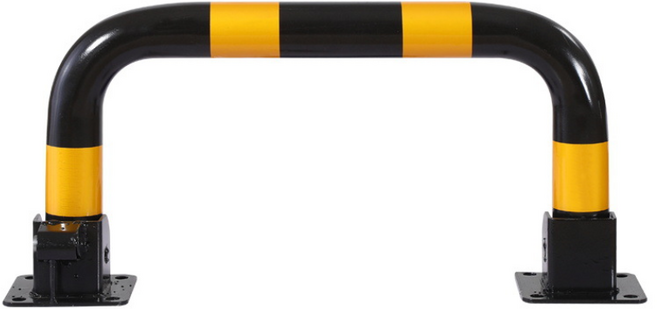 YAPOGI [열쇠형] 접이식 주차공용 주차장 잠금장치 철제 볼라드 차단봉 지정주차 불법주차 방지 아파트 공장 전용, 노란색, 1개