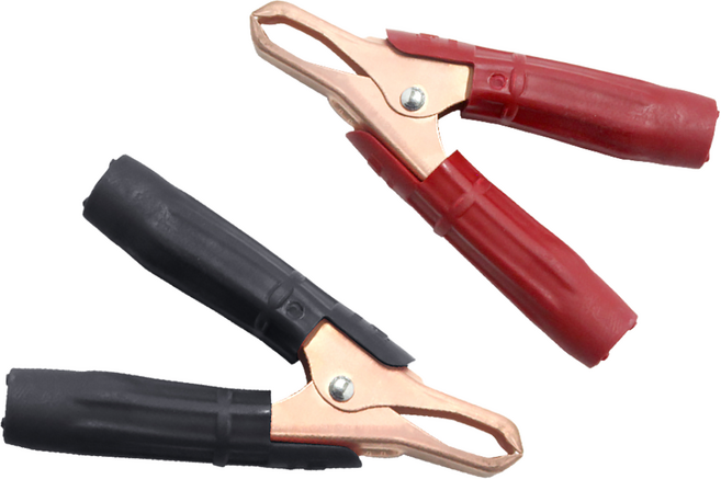 악어클립 50A 악어집게 어스집게 테스터 점프선 점퍼 접지선 클램프 리드봉 차량 방전 시동 배터리 연결 잭 용접 동클립 DIY 전기 절연 전선 케이블 연결 클립 집게 흑색 적색, 1개