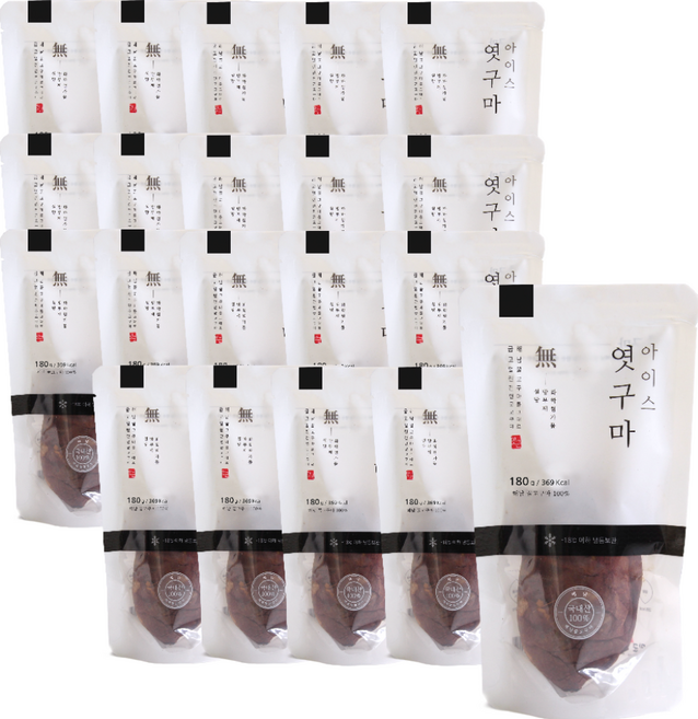 맛꾼 아이스 엿구마 군 고구마 간식 다이어트 냉동, 20개, 180g