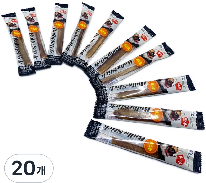 BullyStick 강아지 한우 간식 초소형 SS11, 3g, 20개 - 쿠팡
