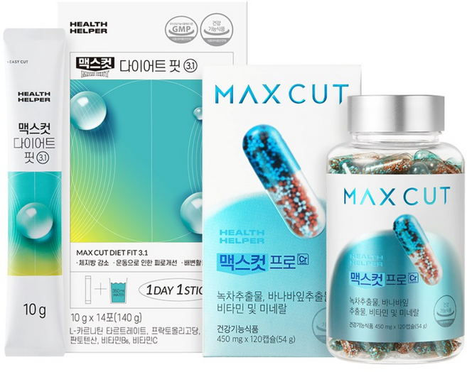 맥스컷 SET(맥스컷 프로 크롬 120정+다이어트핏 14포)