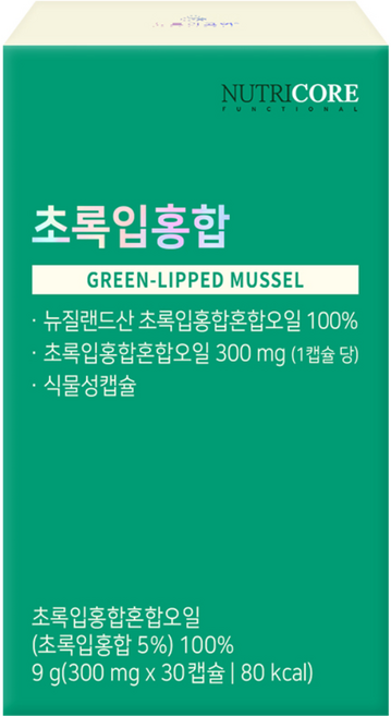 뉴트리코어 초록입 홍합 9g, 2개, 30정