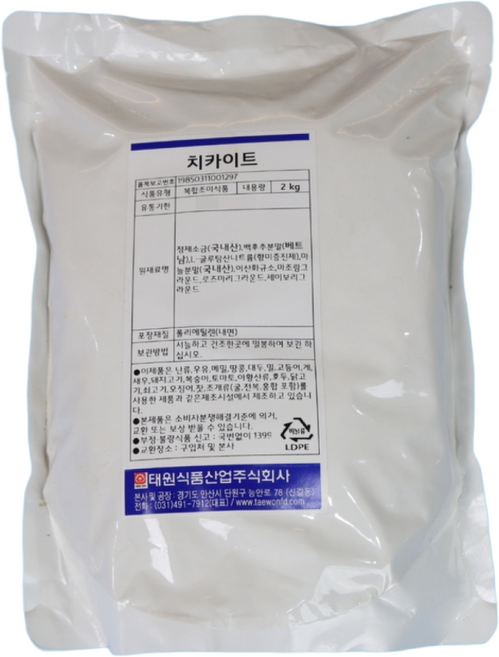 태원식품 치킨염지제 고급형 치카이트 2KG 치카이드 칙카이드 칙카이트 닭염지제, 1개