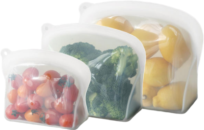 네오플램 실리콘 지퍼백세트 600ml+1200ml+2000ml 3종