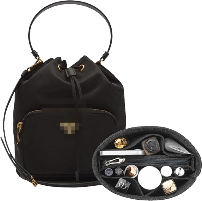 포코노 나일론 버킷백 스몰 복조리백 1BH038 지퍼형 이너백 백인백 속가방