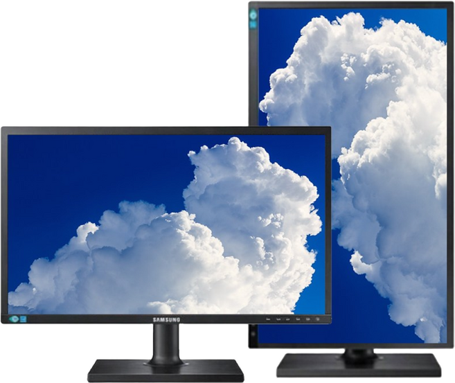 삼성전자 22인치 A급 LS22E45K 피벗모니터 HDMI 케이블 제공 노트북 세로모니터 (주)림성, LS22E450, 54cm