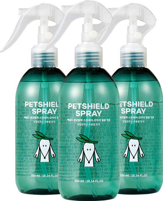 펫쉴드 항균 탈취 강아지 스프레이 300ml 본품, 3개