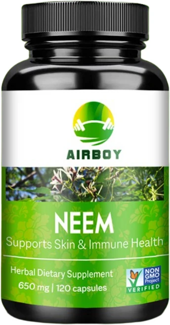 니임(Azadirachta indica) 650mg - 피부 및 간 건강 면역 건강 해독 및 정화에 효과적, 1개, 60정 - 쿠팡