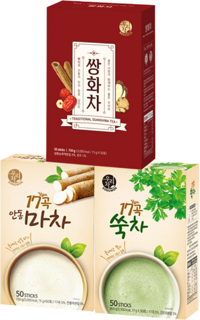 송원 17곡 안동마차 50T +쑥차 50T +쌍화차 50T, 1개