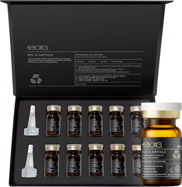 [피부과 상품] 리본셀 EGF 고분자 펩타이드 BSF 12 플러스 앰플 5ml * 10ea, 1개