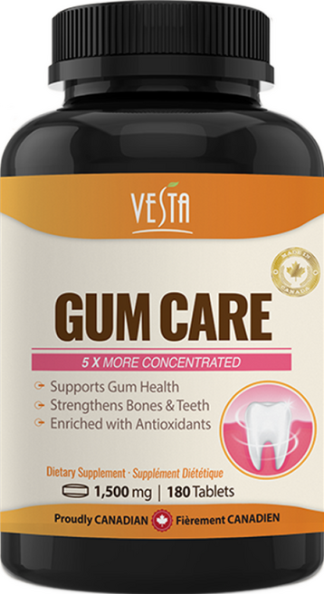 [캐나다본사 빠른직구] 베스타 검케어 프로폴리스 옥수수수염 라이소자임 비타민C B1 D3 180정 6개월분 잇몸약, 1개