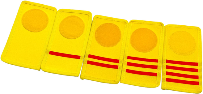 당직 완장 - 1 2 3 4 줄 군장용품 군인용품 육군 어깨 미니 견장 주번 당직 일직 간부 장교 완장, 4. 4줄, 1개