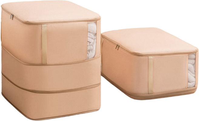 1+1 사은품 증정 펀앤파인 이불 압축 파우치 보관백 특대형 정리 압축팩, 피치, 1세트