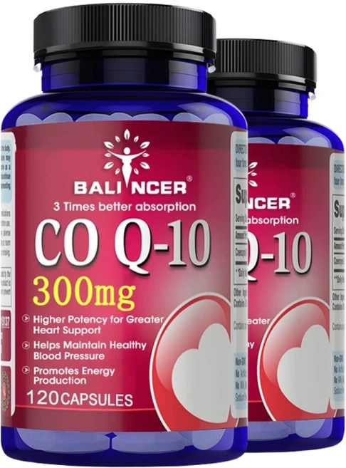3x 흡수 강화 CO Q-10 400mg-120 심장 건강 심혈관 건강한 혈압 에너지 생산 지원 항산화 보충제를 위한 신속 방출 소프트젤, 60캡슐, 60정 - 쿠팡