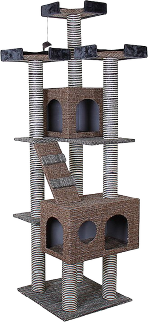 펫모닝 2하우스 대형 직조캣타워, 1박스