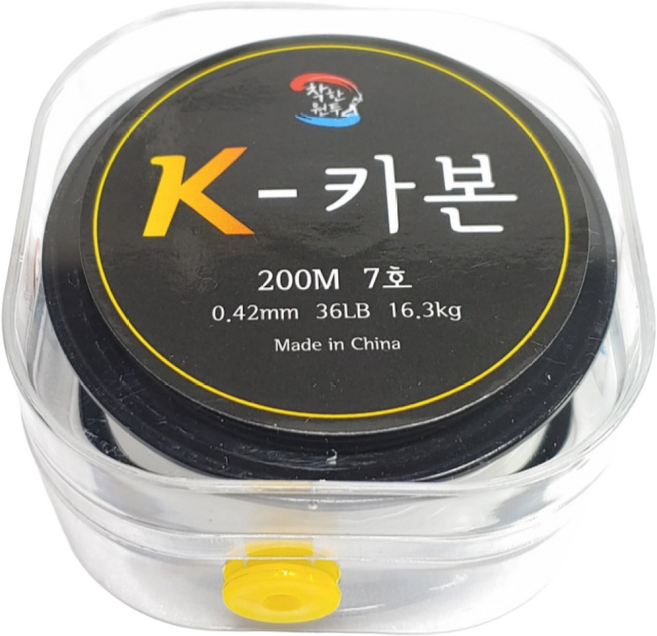 카본줄 케이카본 낚시줄200미터 독일원사 바다낚싯줄 원줄 목줄, [7 호], 1개, 투명