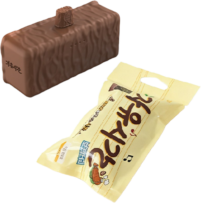 자유시간 도킹형 일체형 휴대용 보조배터리, 초코, ST-AB2500(C타입)