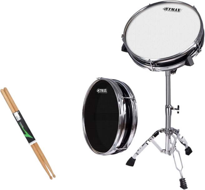 체리스팟 리얼 드럼&저소음 드럼 양면 12인치 드럼 연습기 풀세트