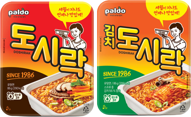 팔도 도시락 86g 2종혼합 구수한맛 오리지널 4개+ 김치도시락 4개