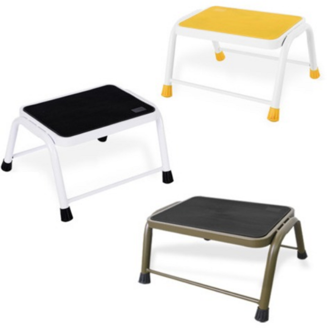 코끼리리빙 스텝 스툴 계단 사다리 발판 1단 KFA-4325, 블랙, 1개