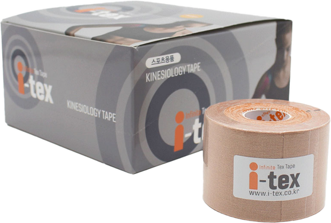 국산 키네시올로지 아이텍스 테이프 베이지 5cm x 5m, 1세트, 6개입