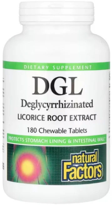 내추럴팩터 씹어먹는 식물성 DGL 400mg 180정 감초 추출물, 1개 - 쿠팡