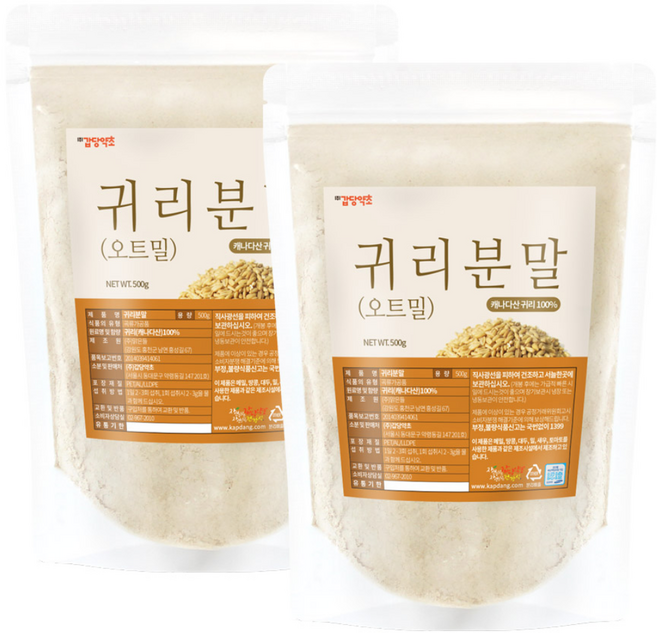 갑당약초 볶은 귀리 분말 가루 1KG 오트밀, 3개