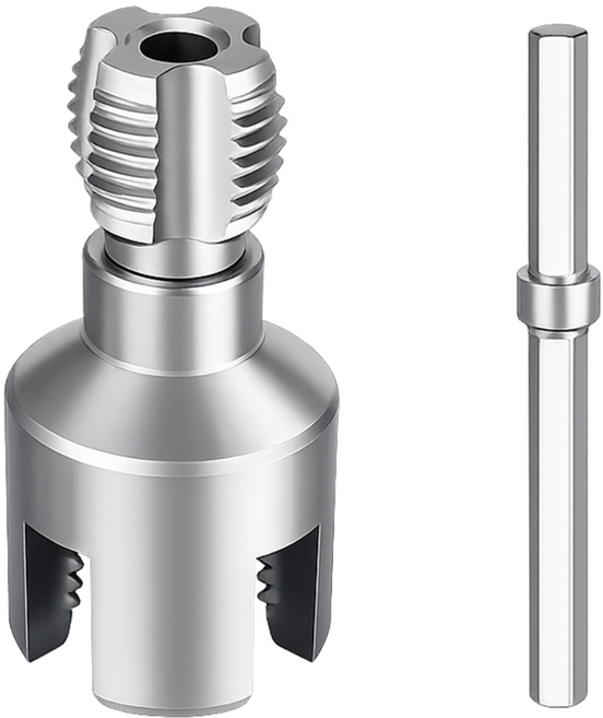 베네퍼플 일체형 수도관 내외부 나사 탭 오프너 파이프용 반대탭 나사산 만드는 공구 수동 자동 탭핸들 핸드탭 세트 빠른 나사 무늬 가공, 1개