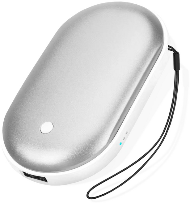 헤몬 따끈이 충전식 손난로 보조배터리 5000mAh + 전용파우치, 그레이